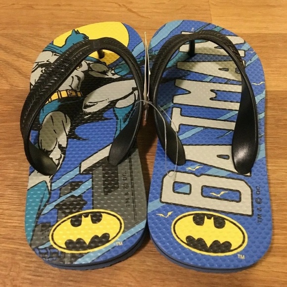Batman Blue Sandals Water Shoes Kids Size 10/11 DC Comics Superhero Gap New - Picture 2 of 9
